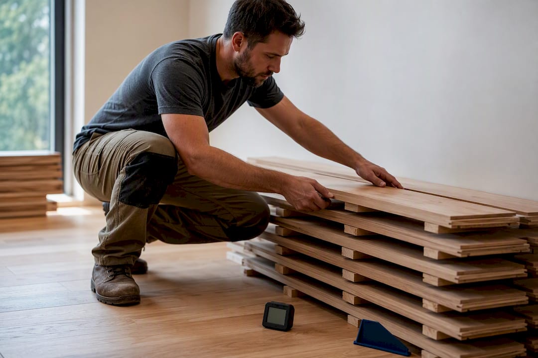 Installer cross-stacking boards with airflow gaps