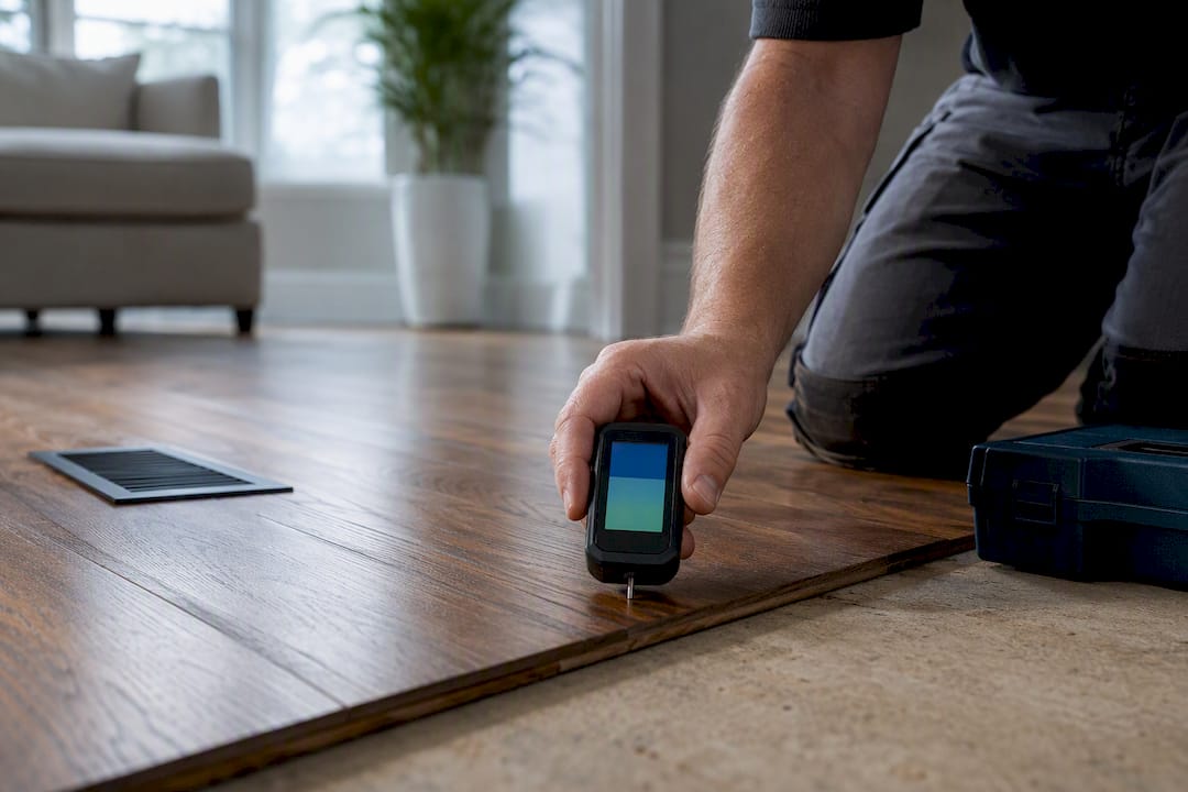 Pros & Homeowners: Measure First. Keep Hardwood Floor Humidity 30–50%