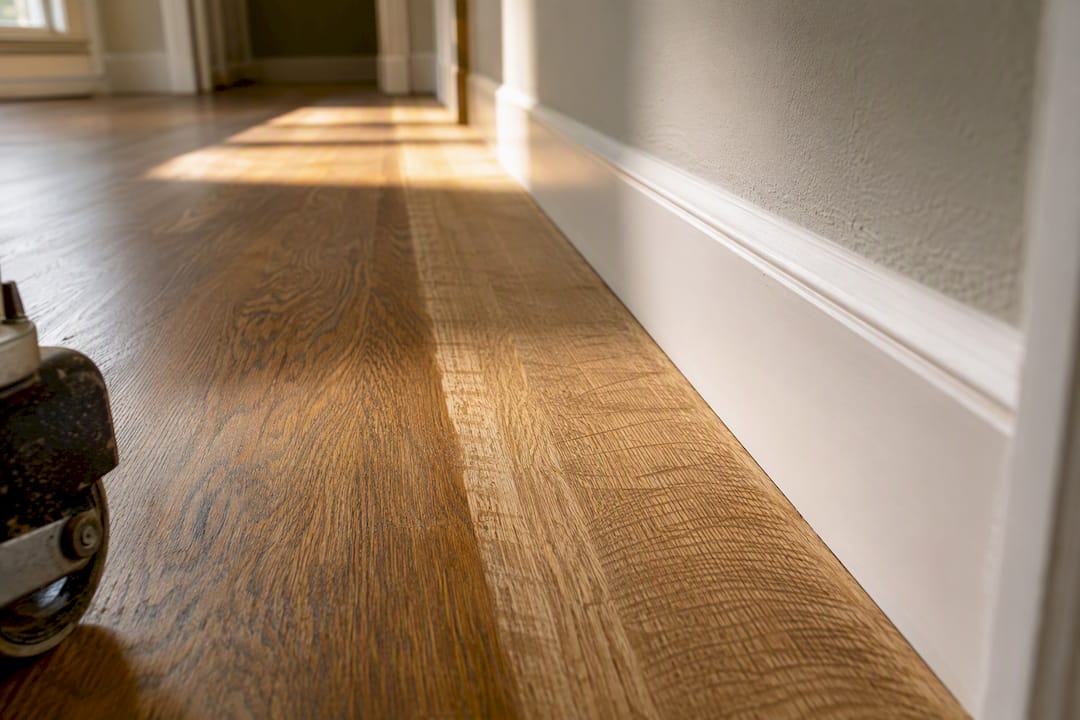 Perimeter sanding band beside floor field