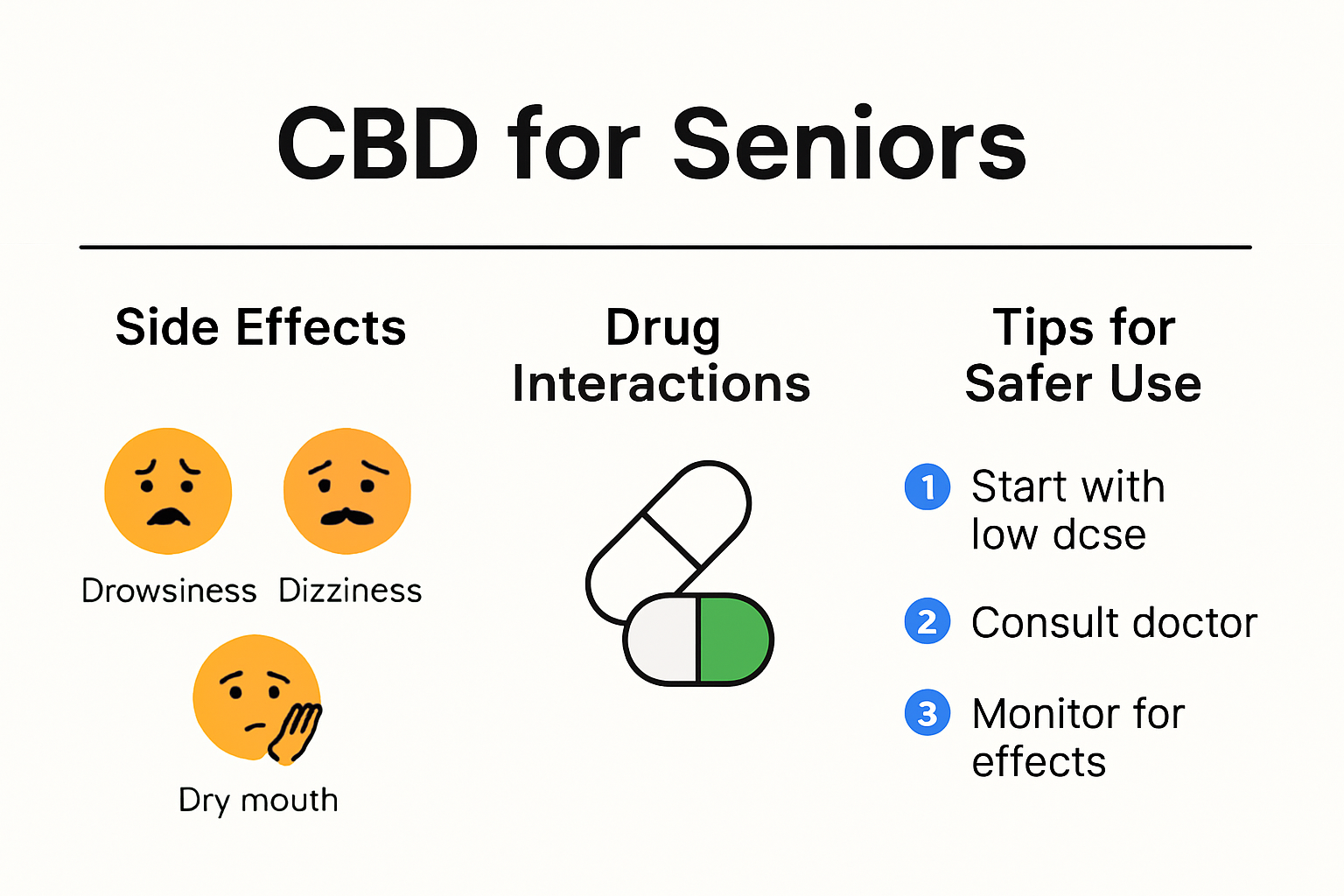 Infographic on CBD safety for older adults