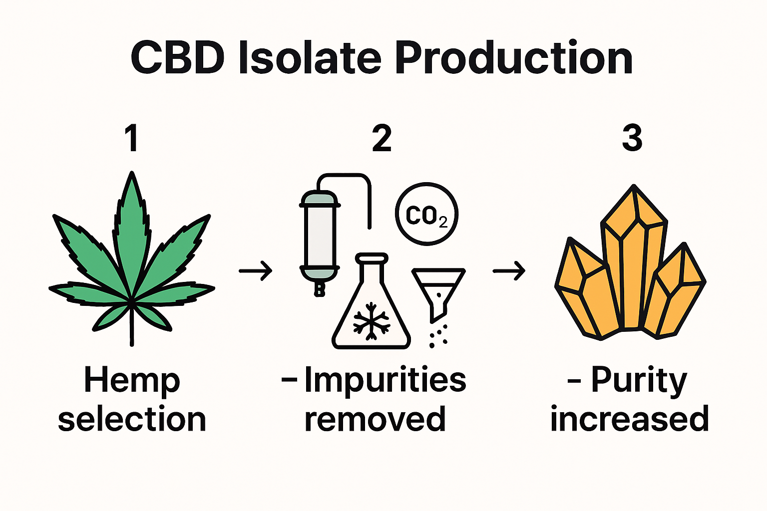 Le processus d'extraction et de raffinage de l'isolat de CBD expliqué