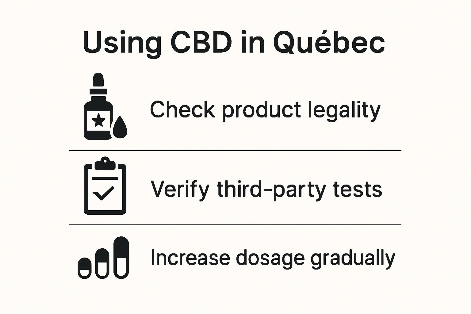 Mesures de sécurité pour l'utilisation du CBD par les adultes québécois