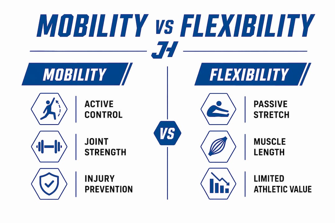 Infographic comparing mobility and flexibility