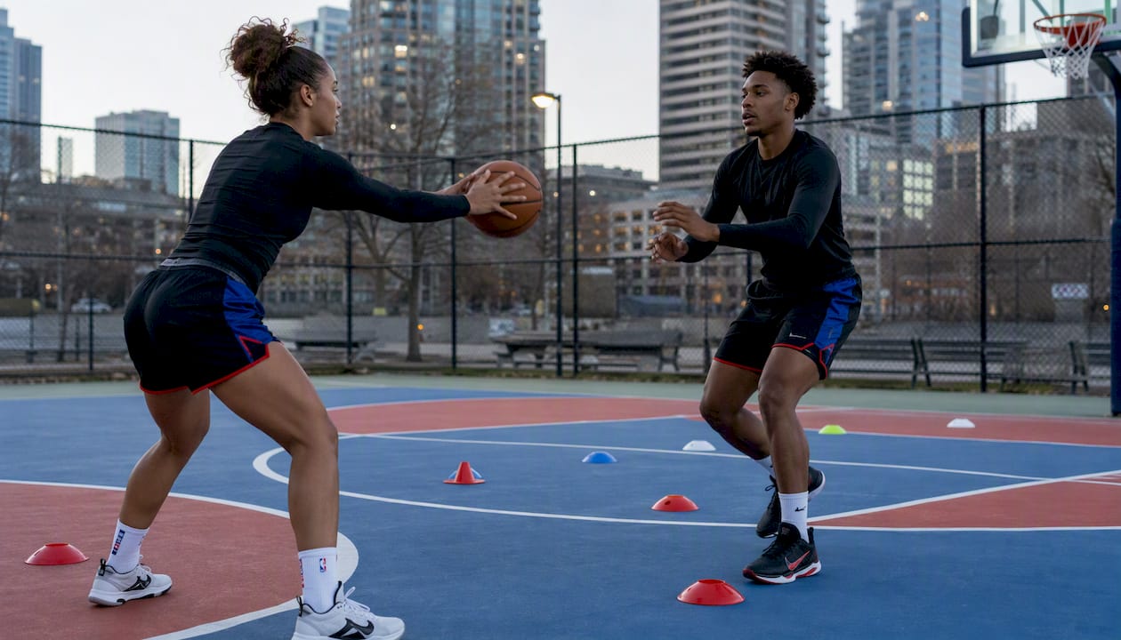 Athletes training in Nike Jordan apparel