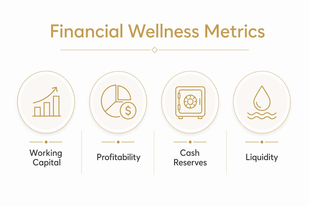 Infographic showing key financial wellness metrics