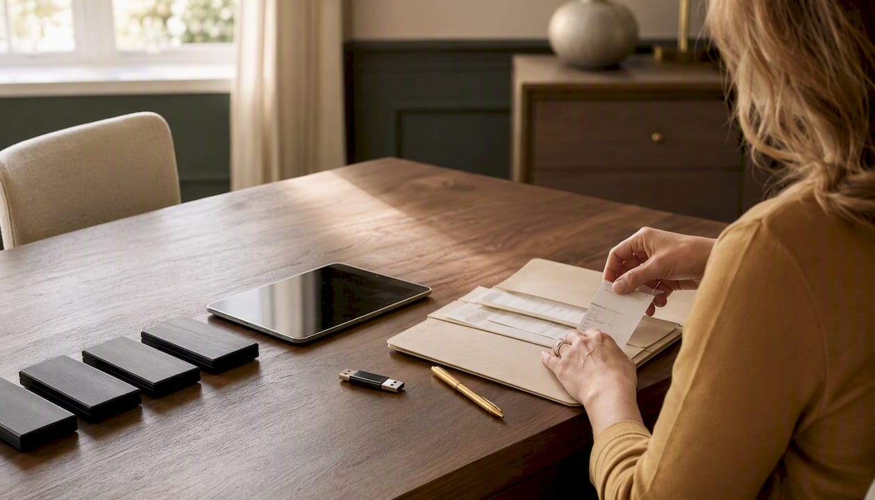 Organized digital and physical financial storage