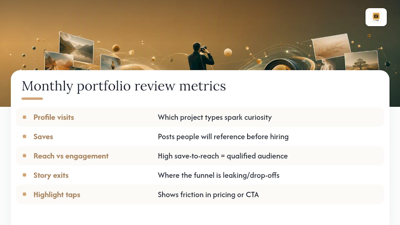 Monthly Instagram portfolio analytics review