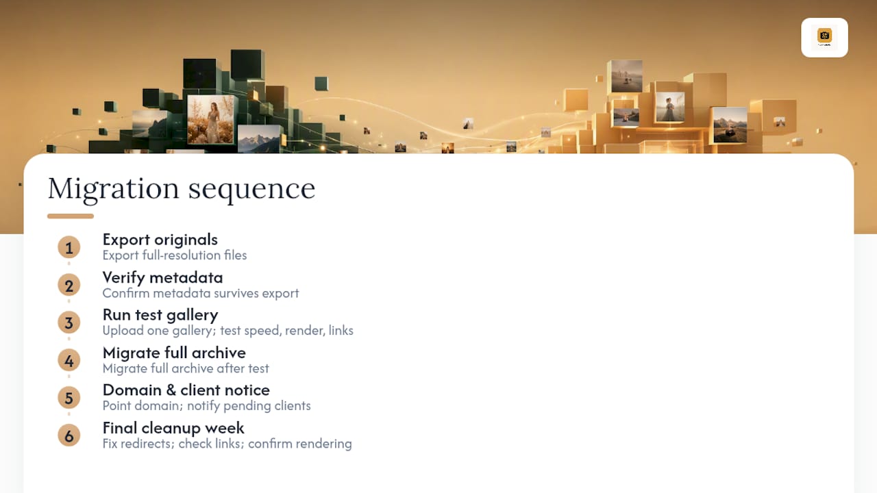 Steps for migrating a photography archive