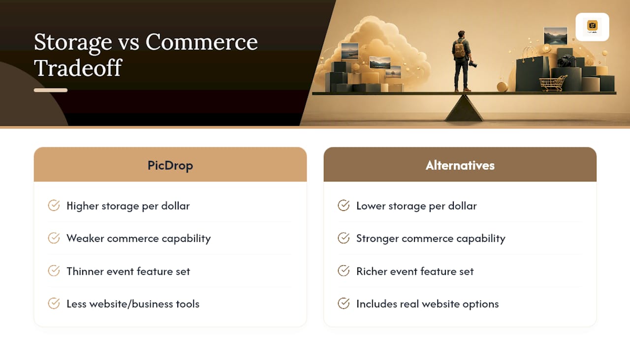 How Do These Platforms Compare on Storage, Proofing, and Commerce? — overview diagram
