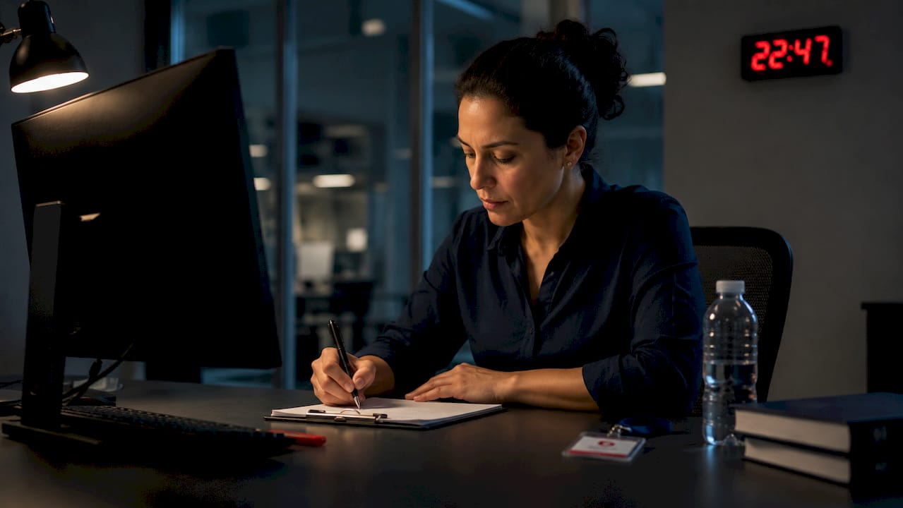 Government IT specialist working on cloud platform notes