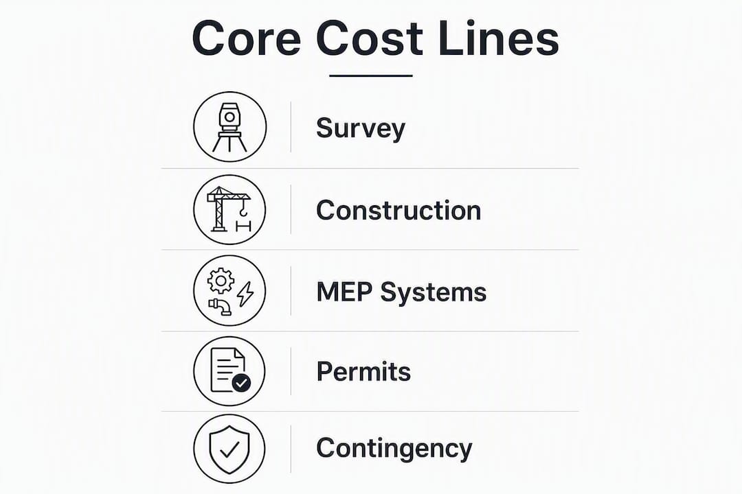 Infographic summarizing refurbishment cost components
