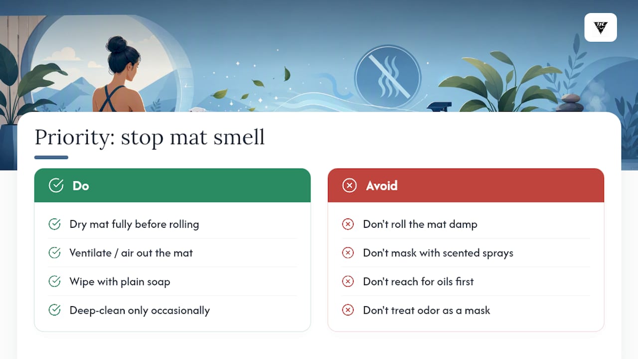 Why Most Yoga Mat Smell Advice Skips The Obvious Fix — overview diagram