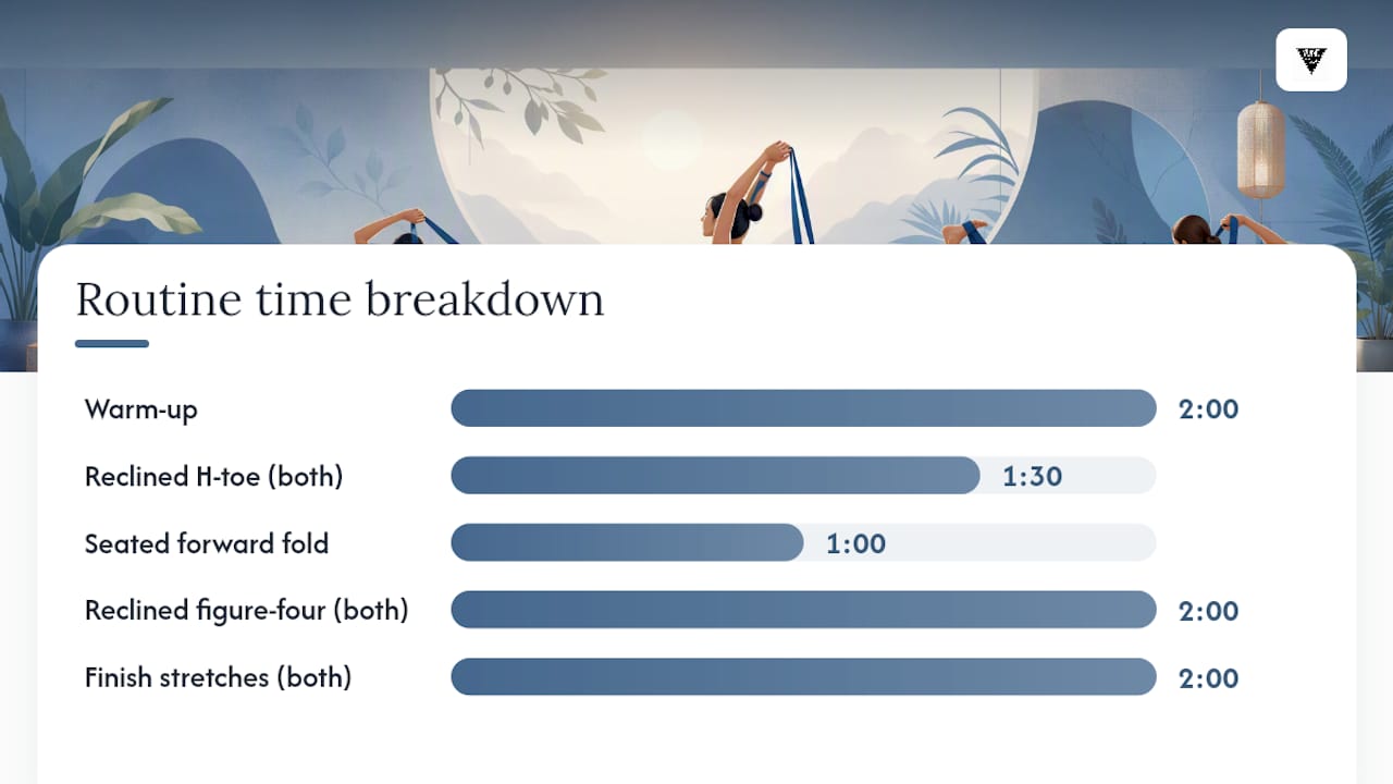 Timeline for a 15 to 20 minute strap routine