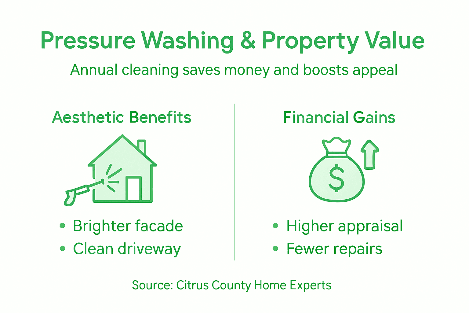 Infographic showing property value benefits