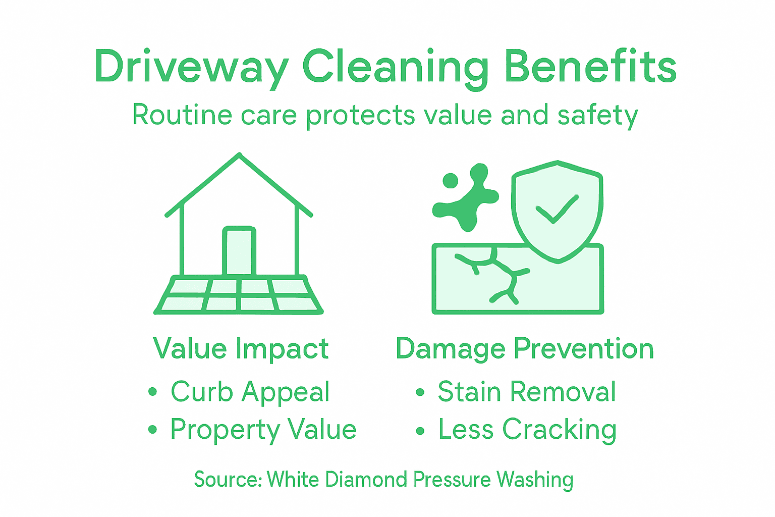 Infographic about driveway cleaning benefits
