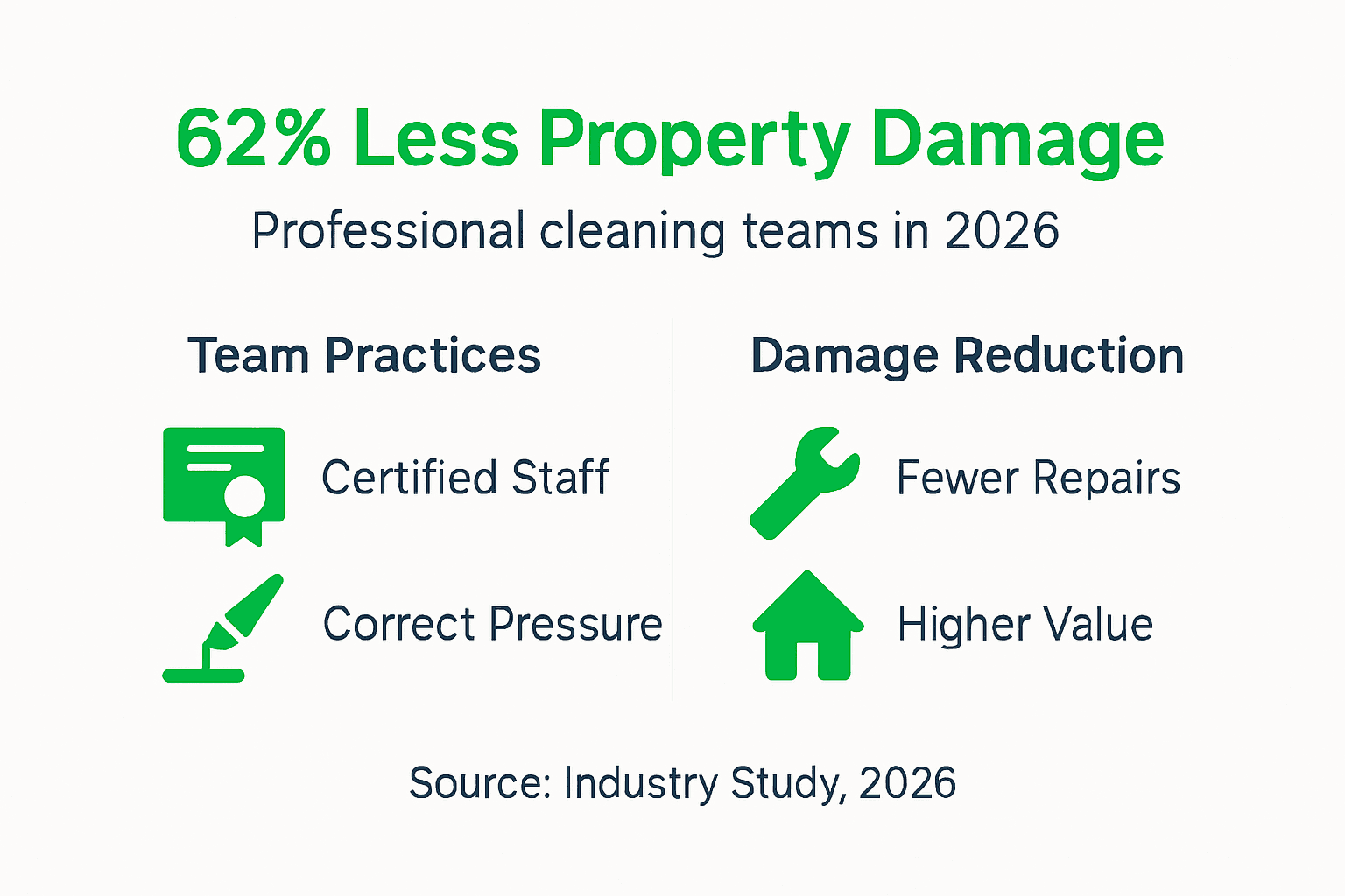 Infographic showing cleaning team property benefits