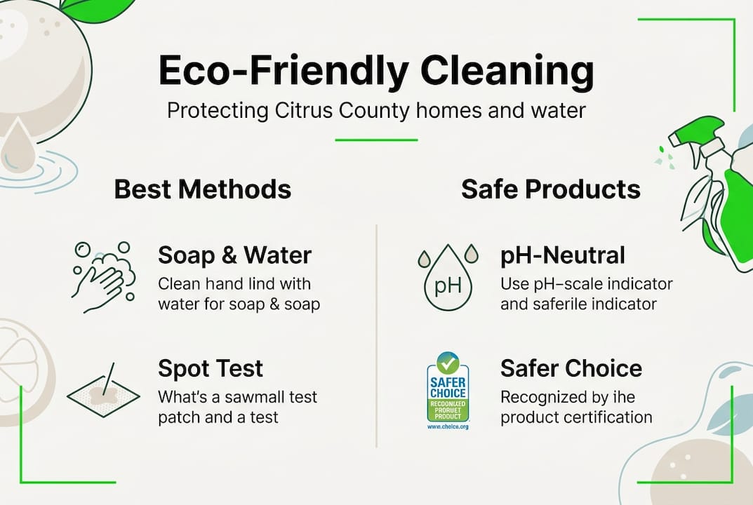 Infographic showing eco-friendly cleaning choices