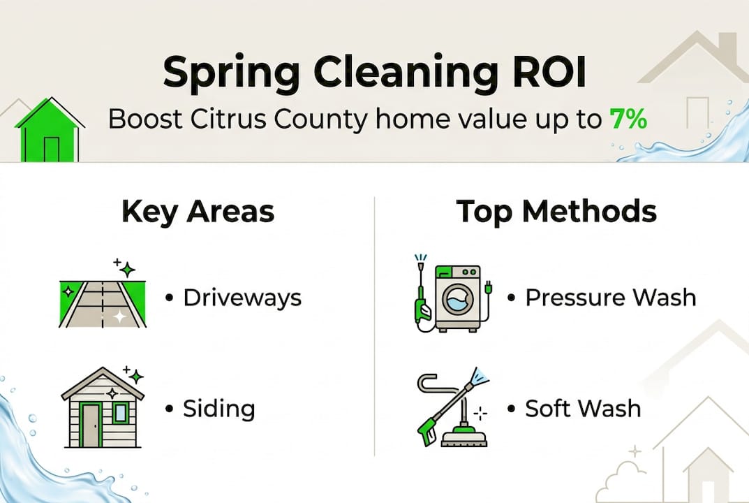 Infographic showing ROI of spring cleaning tasks