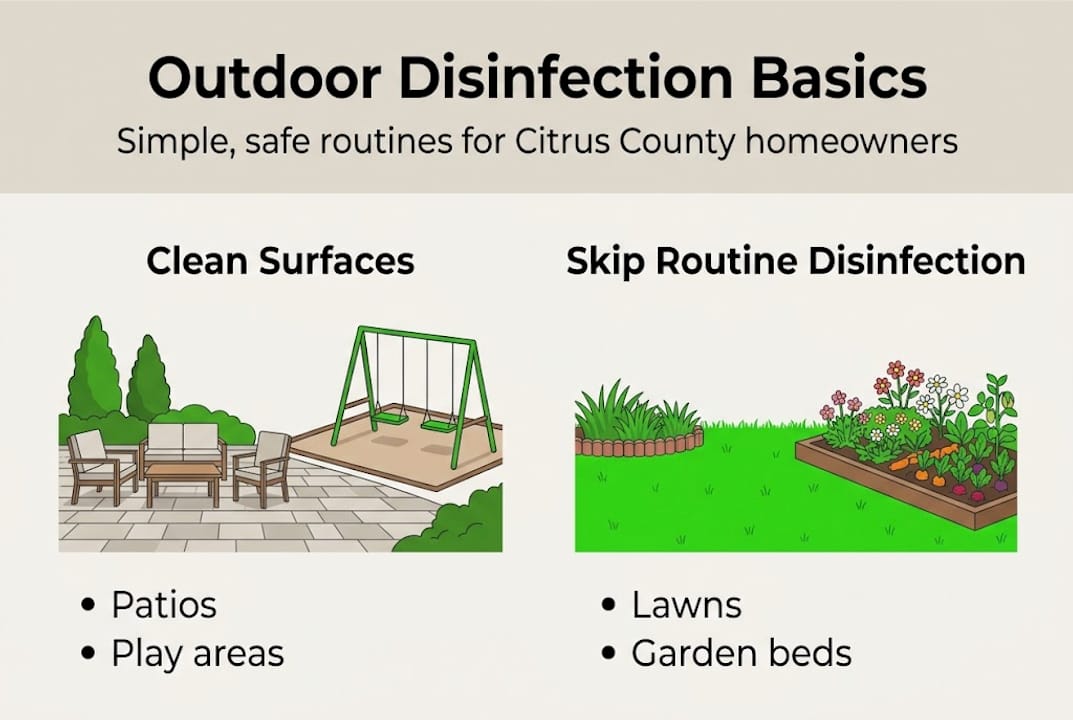 Infographic on outdoor cleaning routines