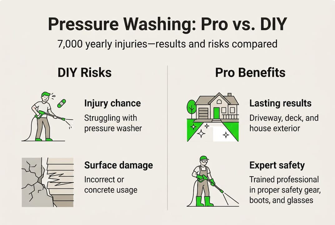 Infographic shows DIY risks versus pro benefits