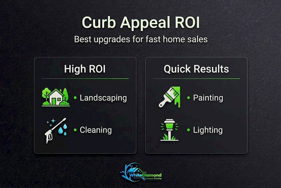 Infographic summarizing curb appeal ROI upgrades