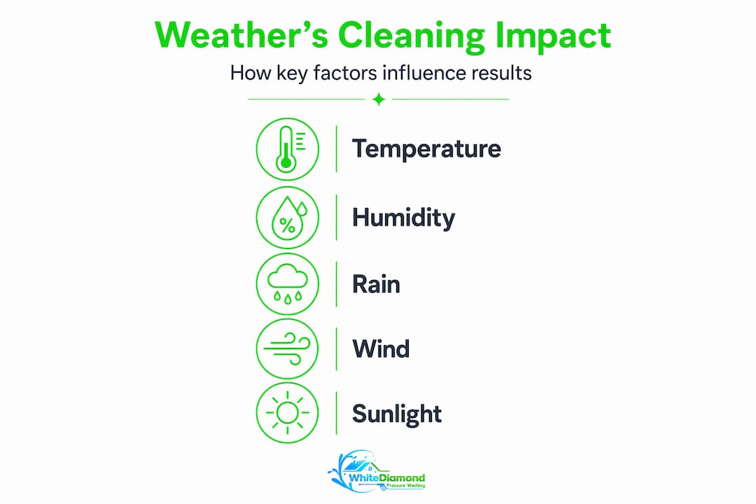 Infographic shows weather factors affect cleaning