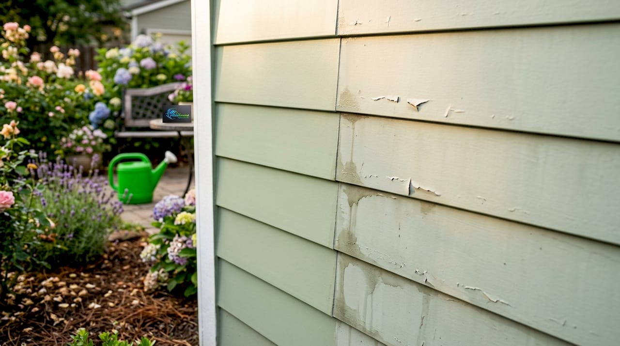 Comparison of siding cleaned with low versus high pressure