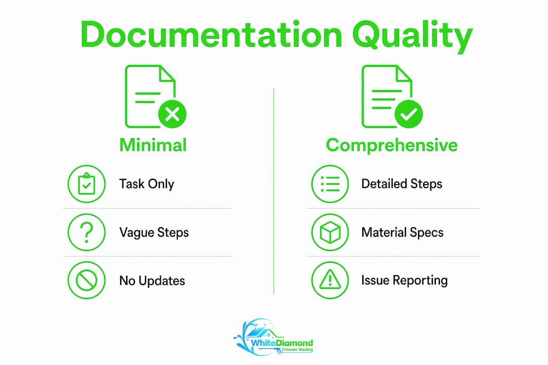 Infographic comparing minimal vs comprehensive cleaning documents