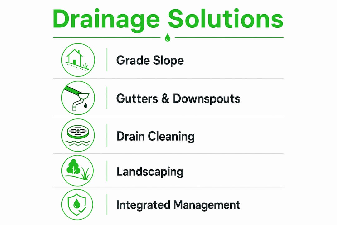 Infographic outlining drainage pest prevention steps