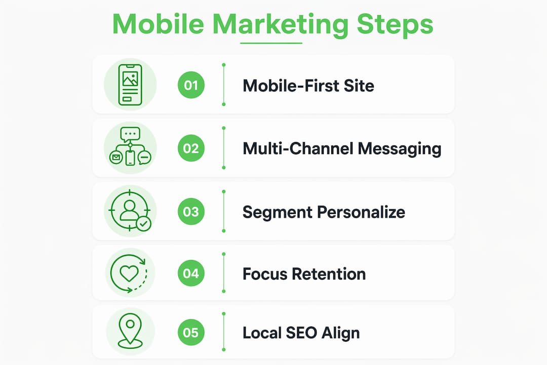 Infographic illustrating mobile marketing strategies