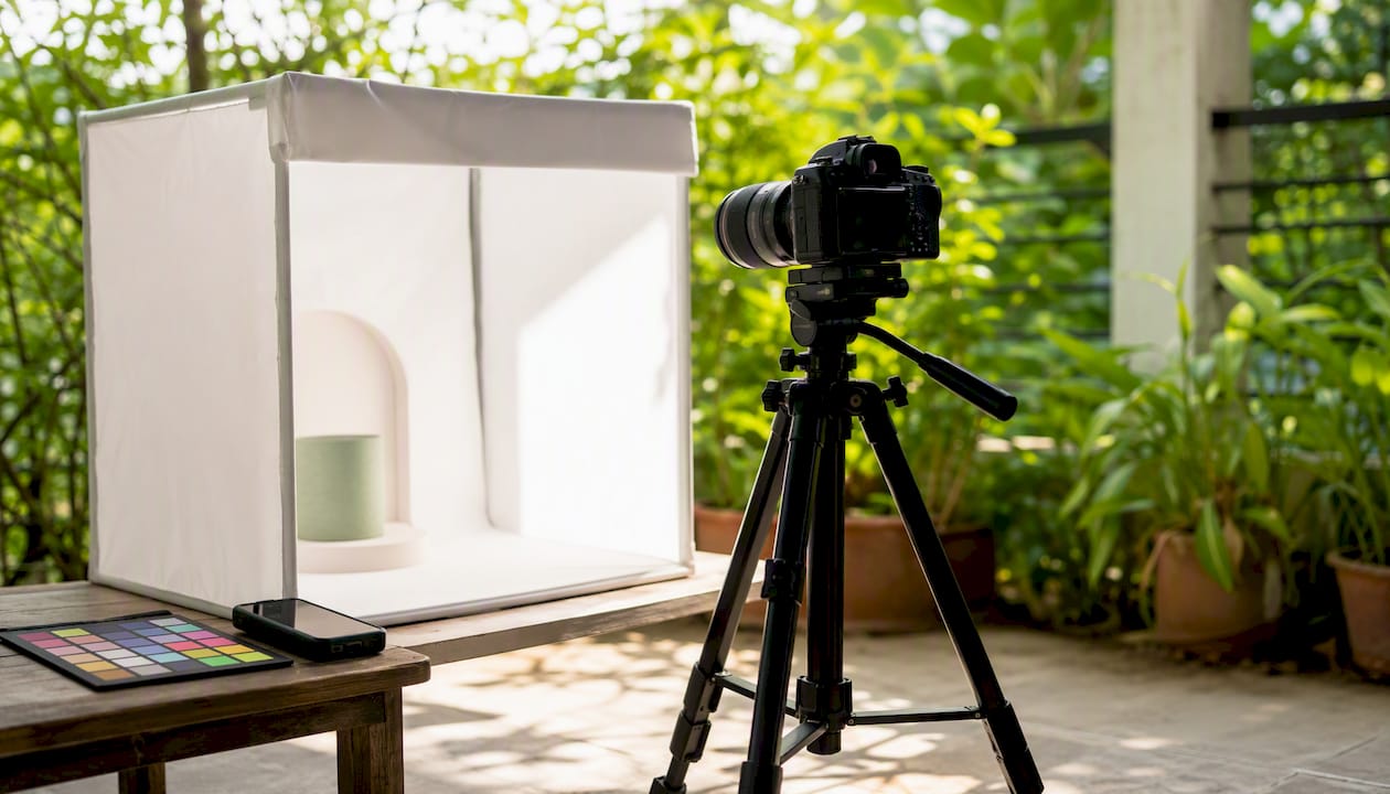 Lightbox setup for product photography at home