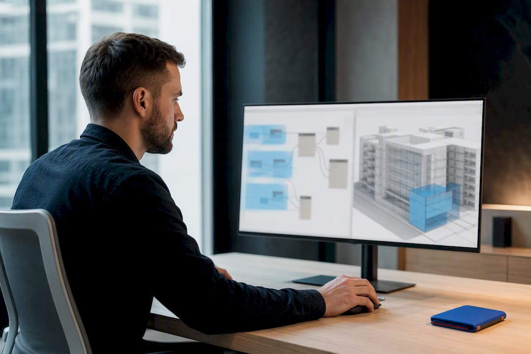 BIM specialist running Dynamo automation graph