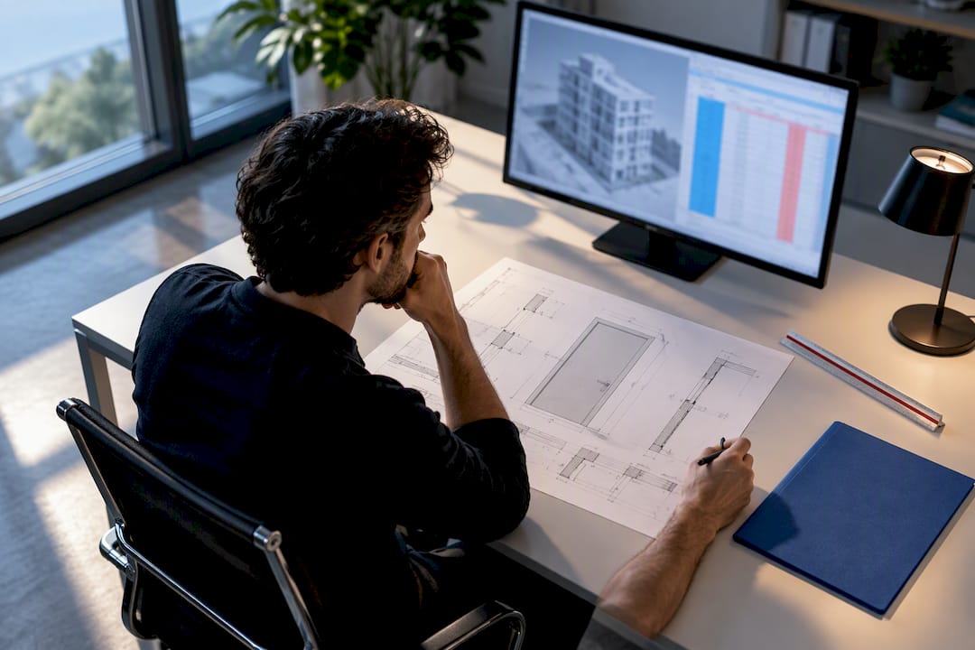 BIM coordinator reviewing a door schedule