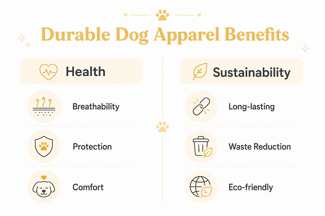 Infographic comparing health and sustainability benefits
