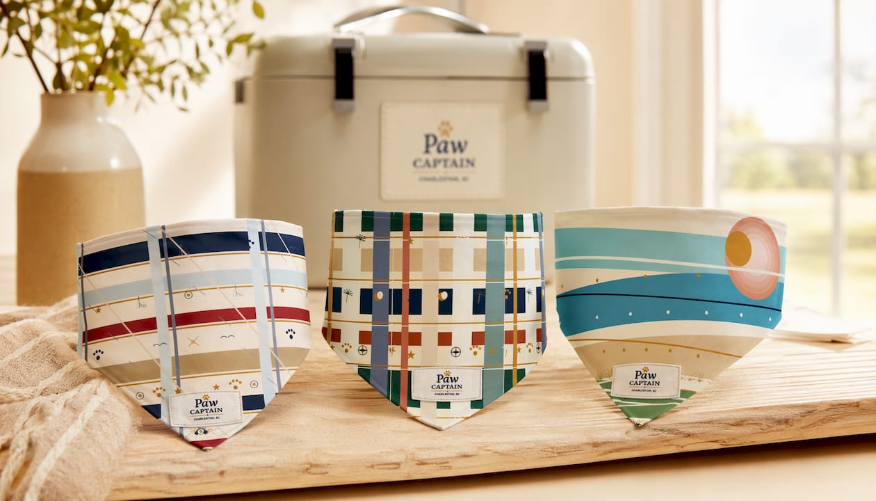 Sailcloth Check Stripe Dog Bandana