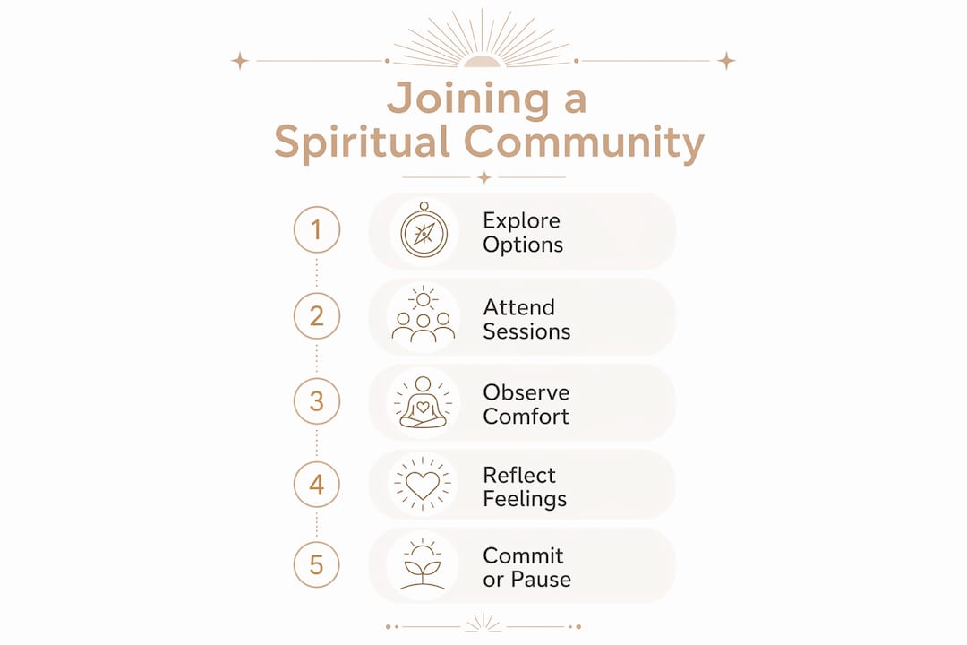 Steps to connect with spiritual community