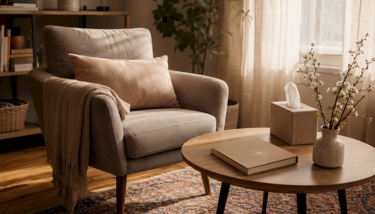 Calm marriage counseling office space