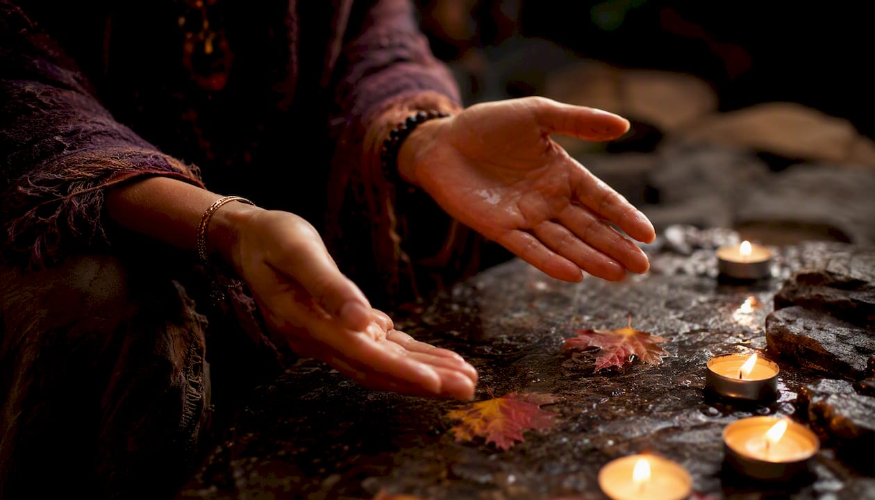 Hands moving in rhythm for slow breathing