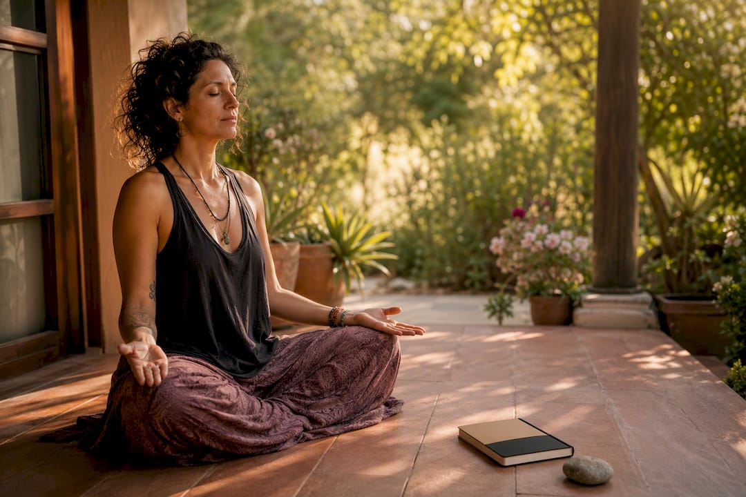 Seeker resting after cord cutting meditation