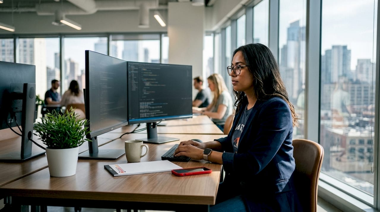 Data scientist working on AI training for video analytics