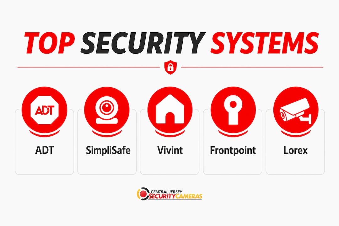 Infographic showing top business security systems ranked