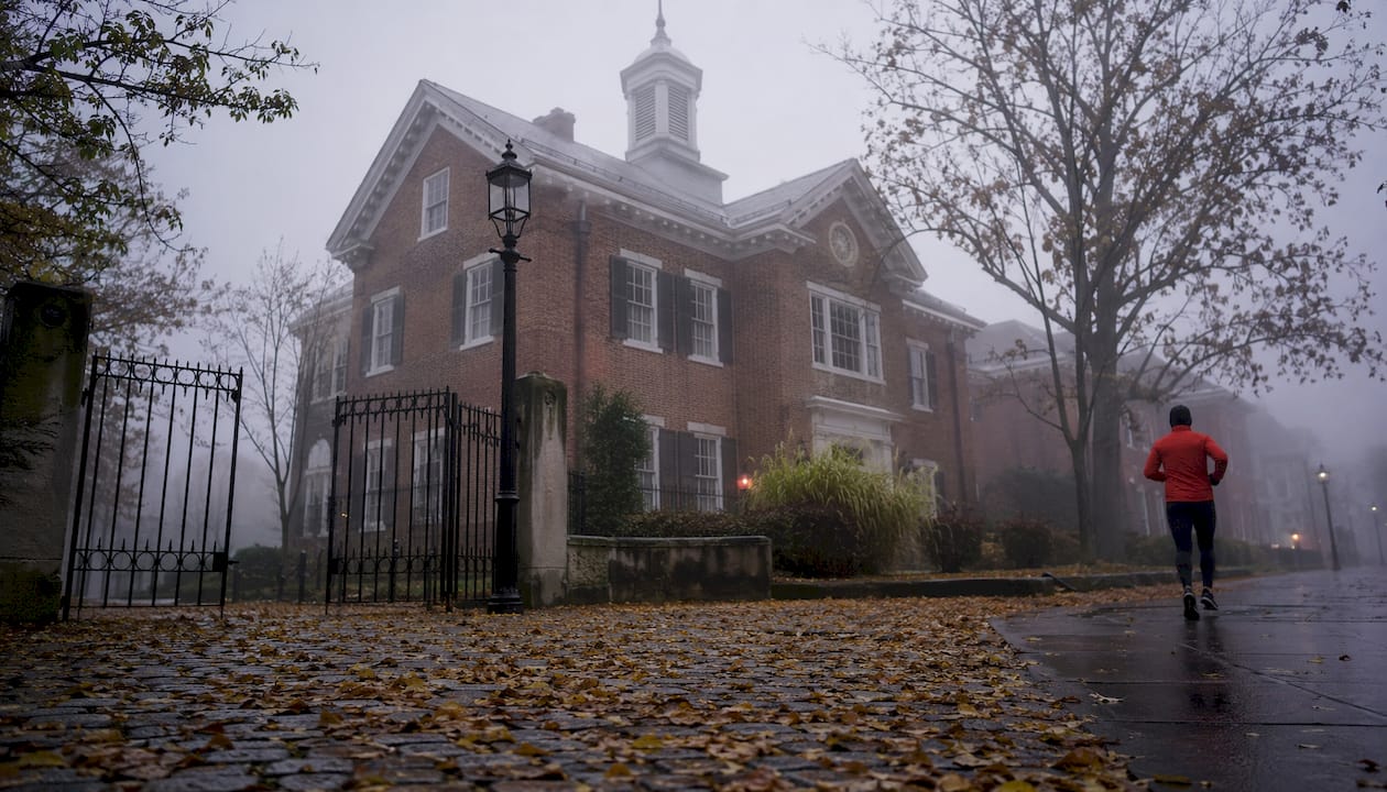 Historic town hall building in Middletown Township