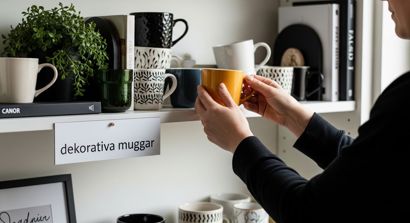 Dekorativa Muggar Förvaring Svenska Hem