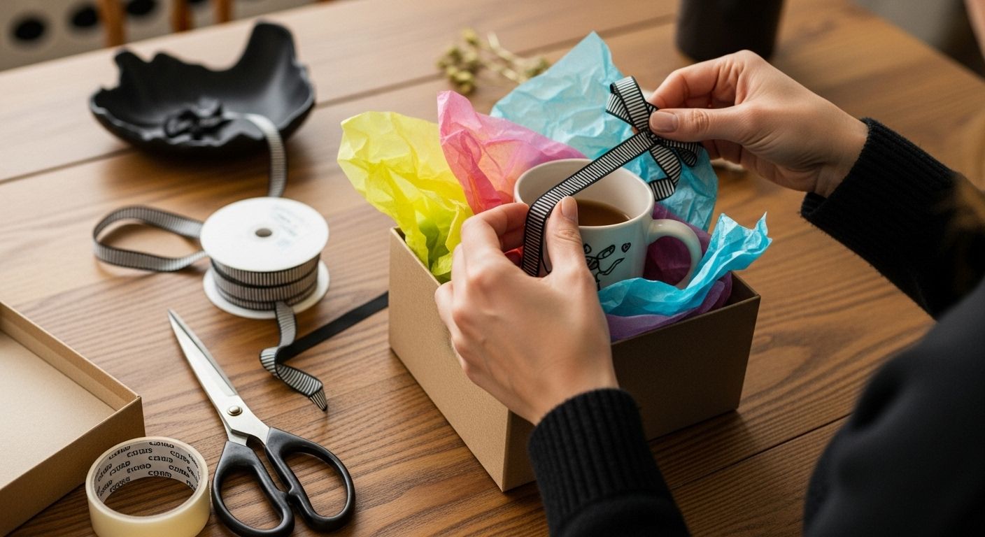 Inpackning Mugg Present