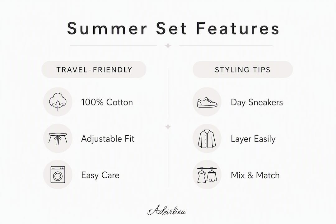 Infographic comparing travel-friendly features and styling tips