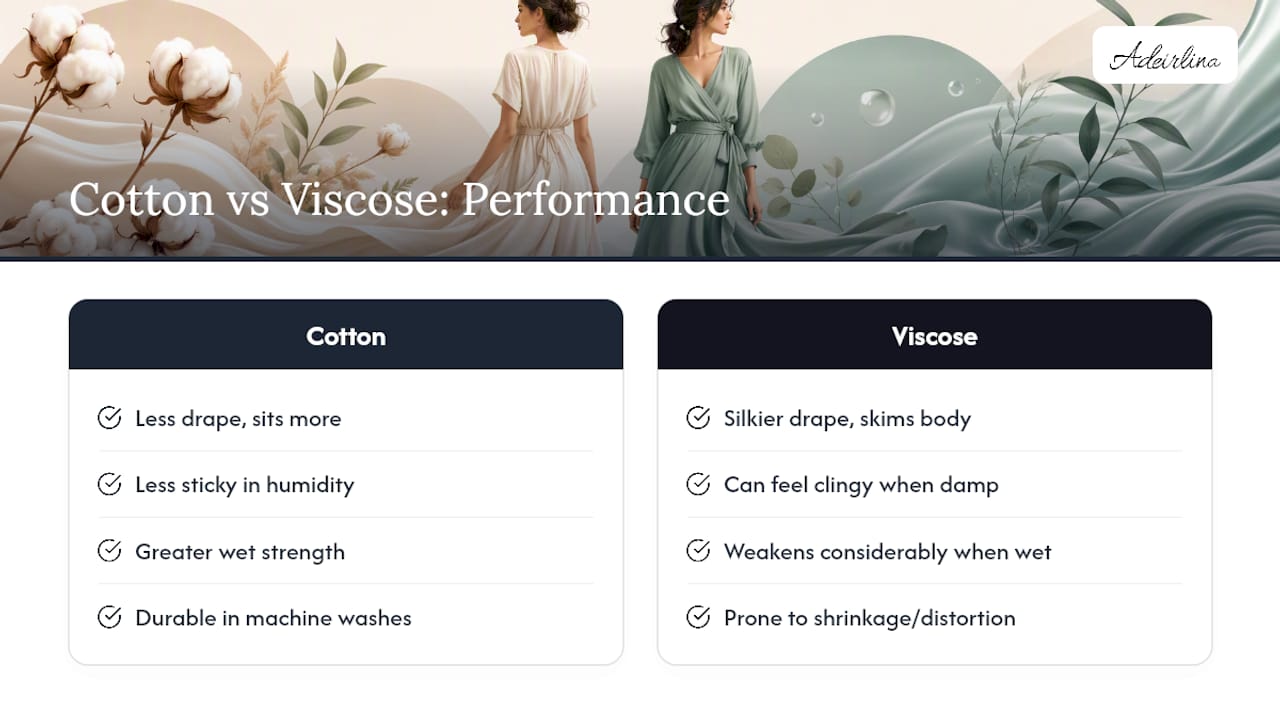 Cotton and viscose performance comparison
