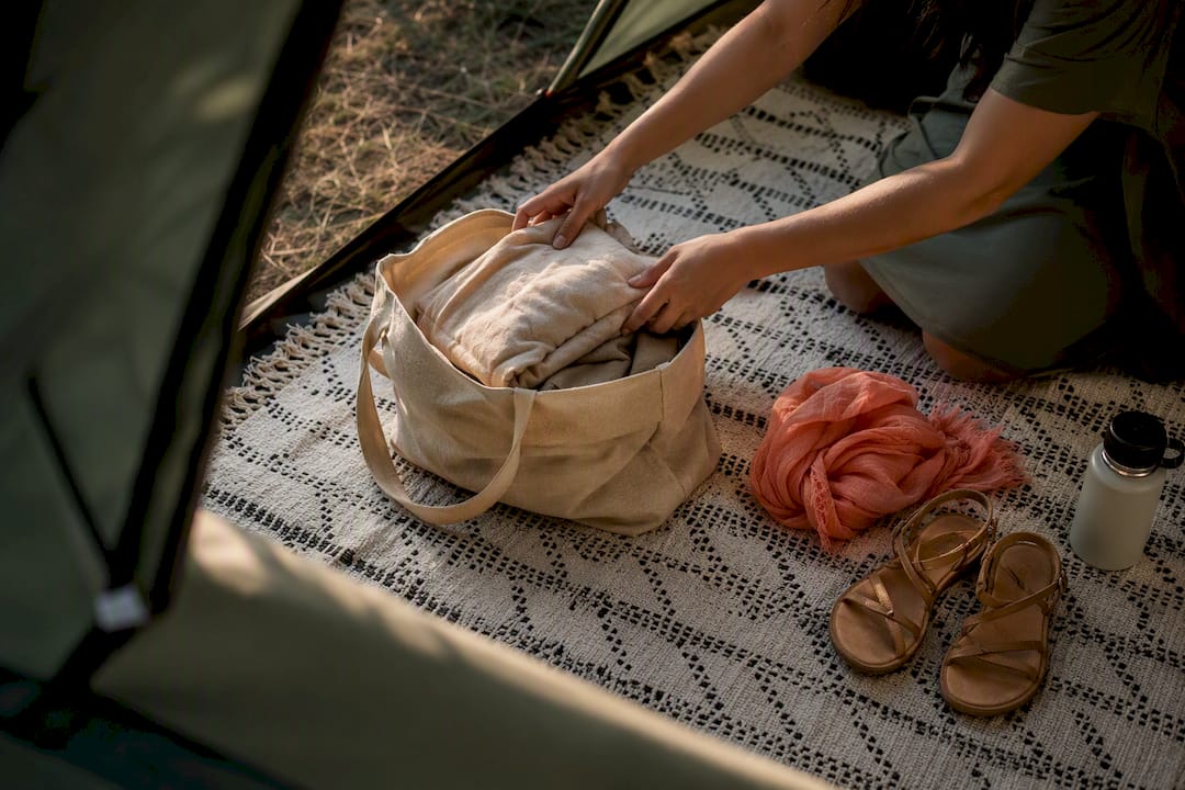 Cotton separates packed for a summer festival