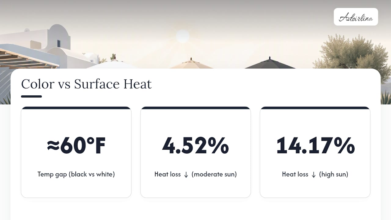The Science: How Color Changes Surface Temperature — overview diagram
