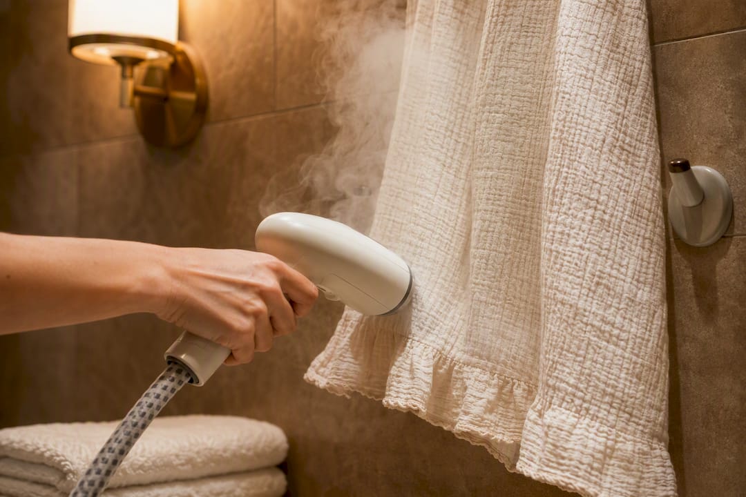 Steamer restoring cotton gauze texture