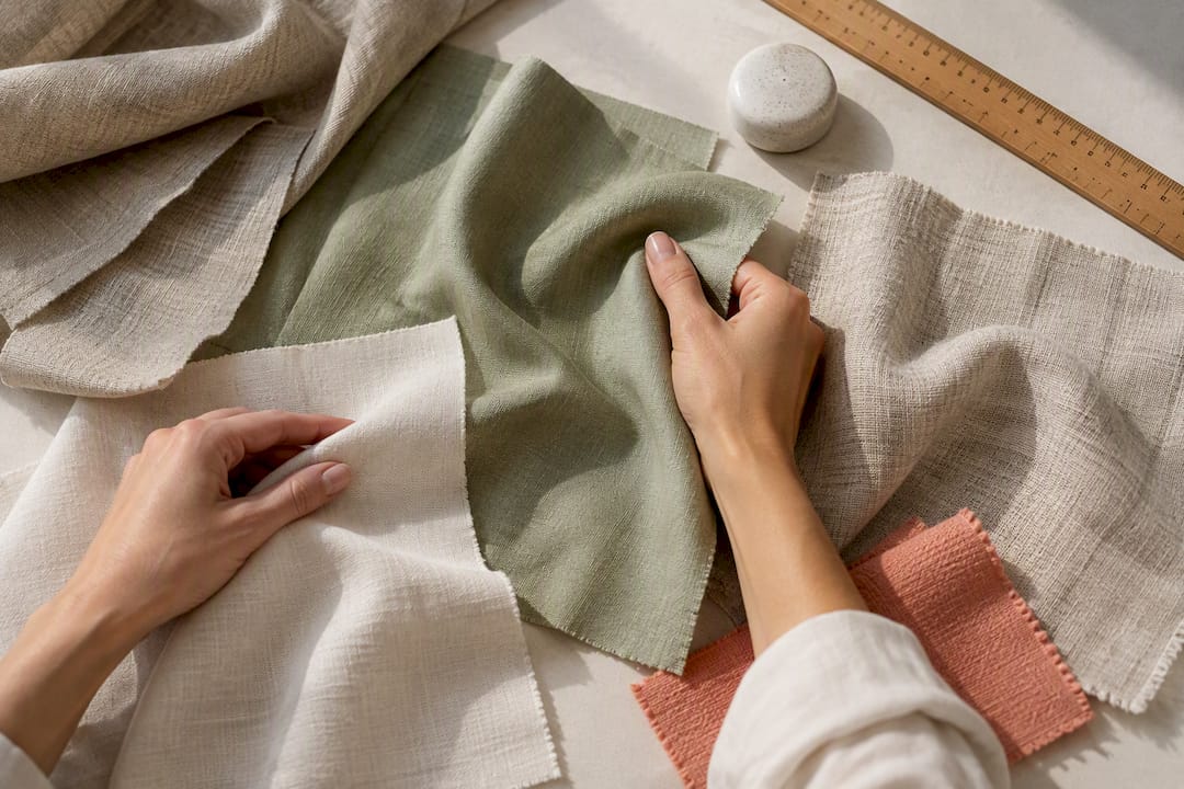 Summer fabric swatches showing varied textures
